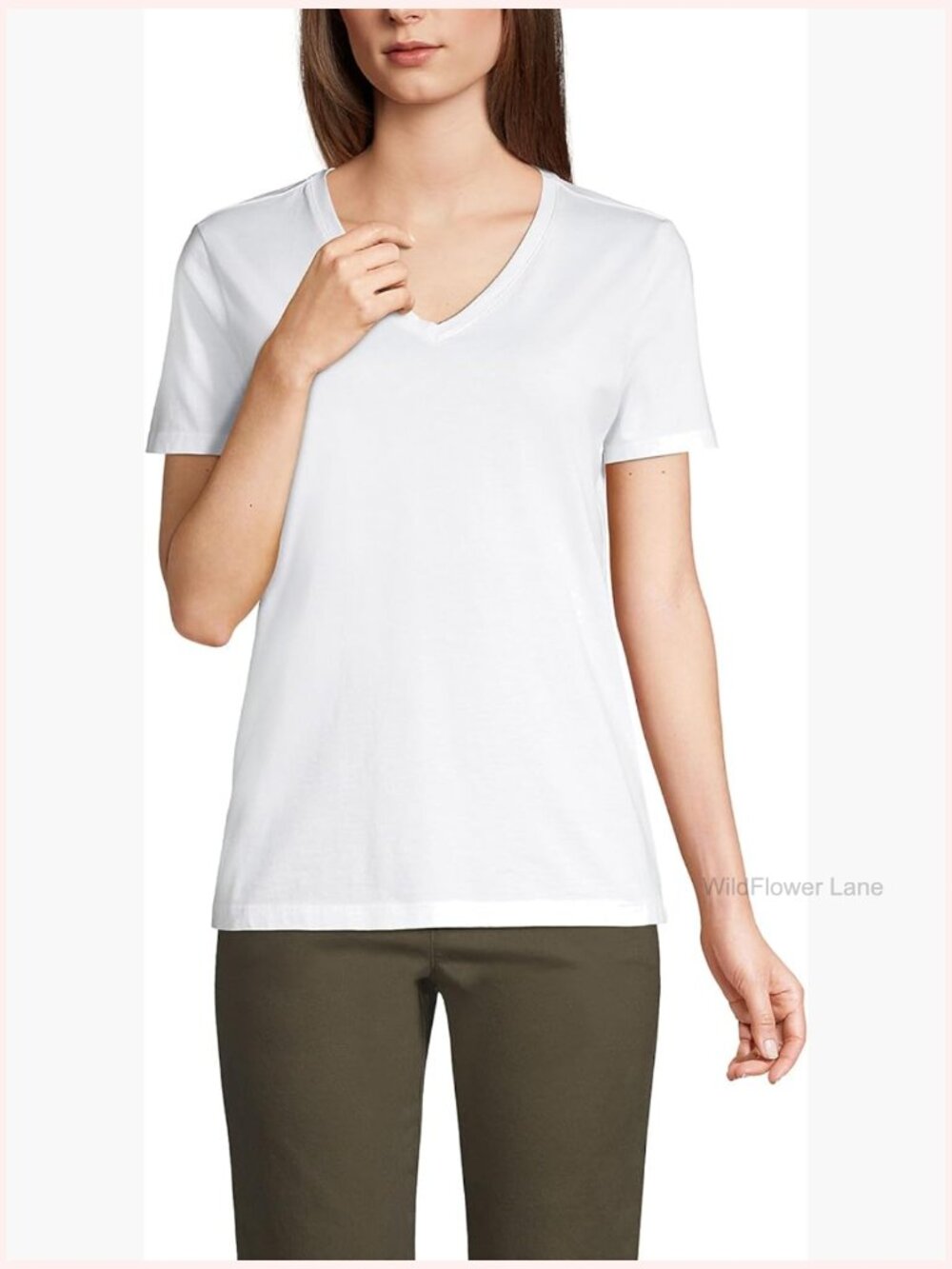 Supima Cotton V-Neck Tee - Relaxed Feminine Fit Tunic